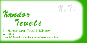 nandor teveli business card
